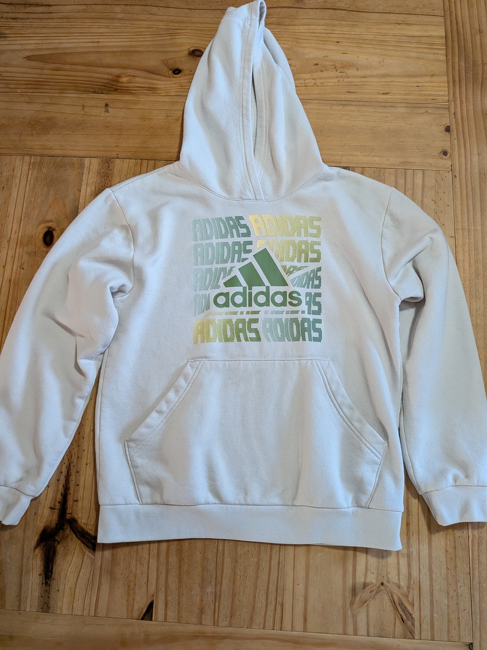 adidas Hoodie with Green and Yellow Accent